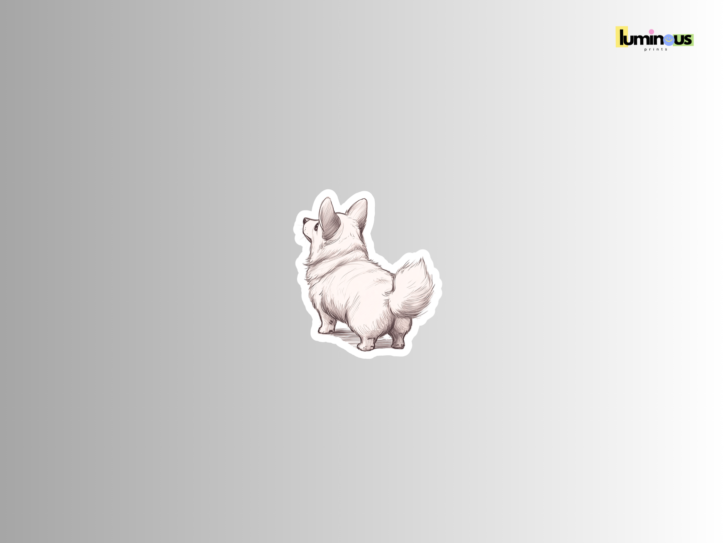Cheeky Corgi Matte Vinyl MINI Sticker