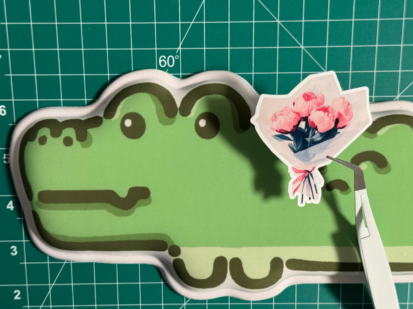 Pink Peonies Flower Bouquet Matte Vinyl Sticker