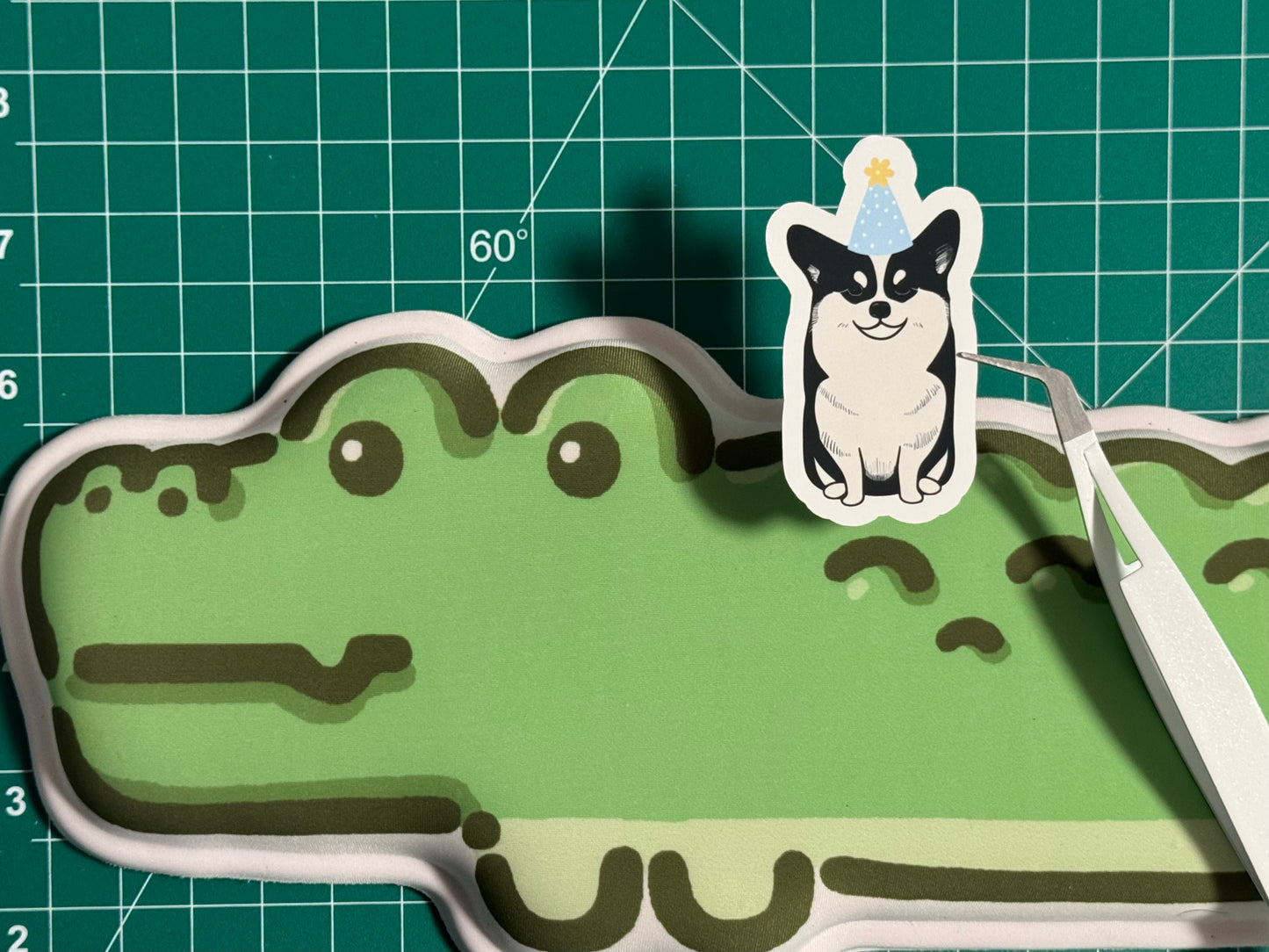 Party Shiba Inu Matte Vinyl Sticker